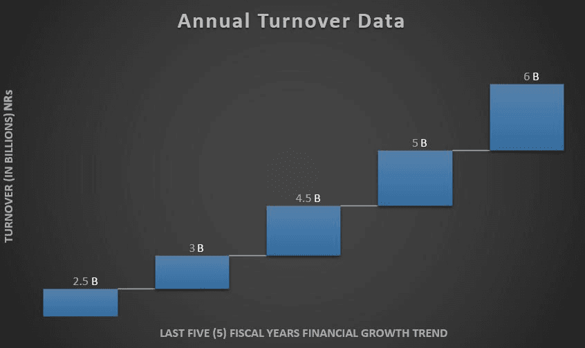 Annual turnover chart